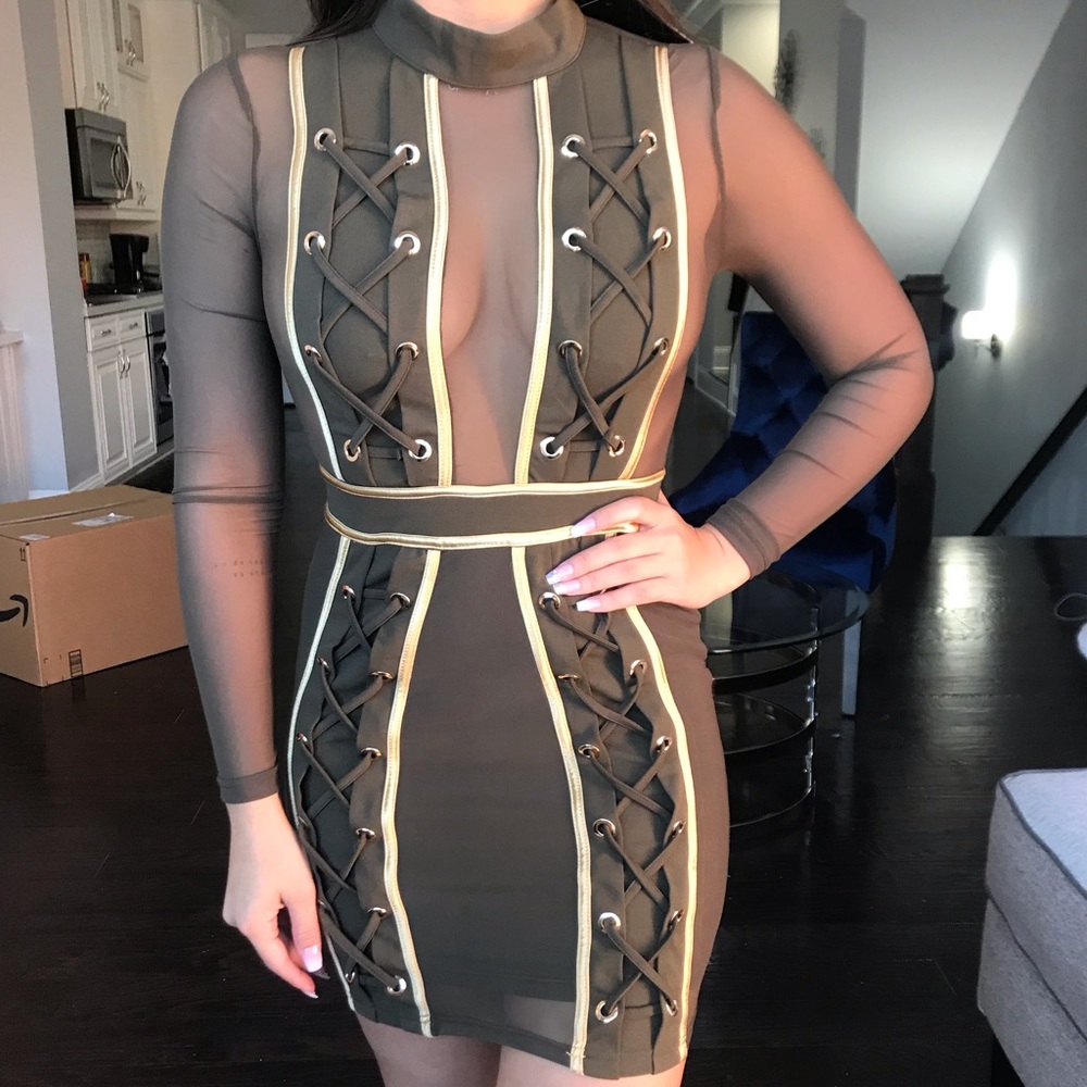 Olive green Dress